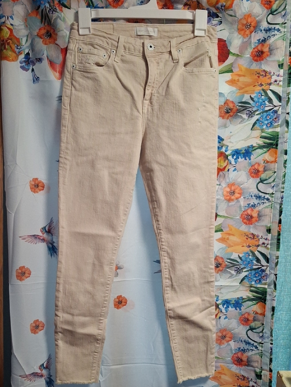 Jonathan Simkhai Light Beige Skinny Jeans Size 28